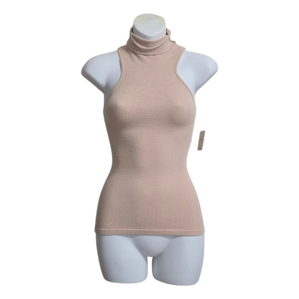 Free People Always Ready Seamless Turtleneck Tank in Ballerina Sz XS/S NWT